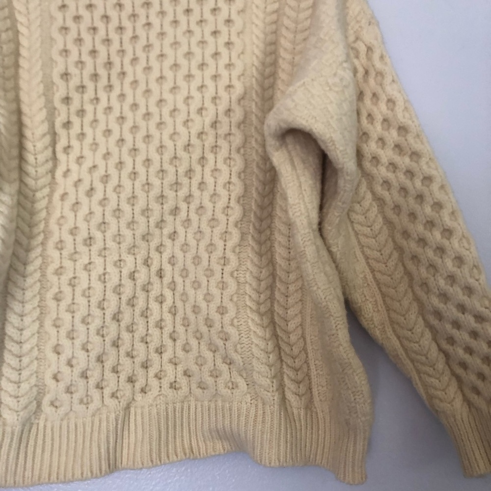 Aran Crafts Cream Cable Knit Sweater - Picture 7 of 9